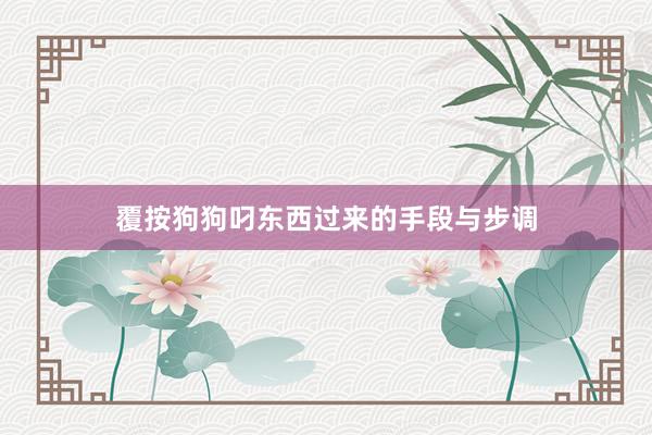 覆按狗狗叼东西过来的手段与步调